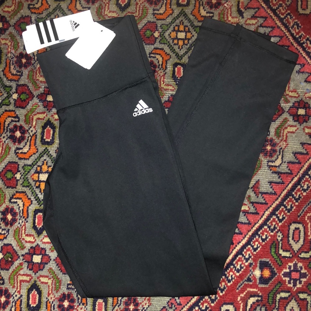 Adidas black stretch workout pants
